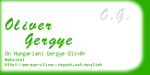 oliver gergye business card