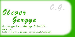 oliver gergye business card